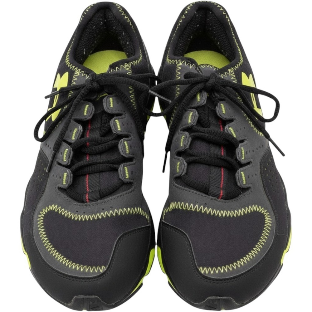 Under Armour Micro G Training Shoes Mens 7.5 Black Yellow Good 1231456-020 UA